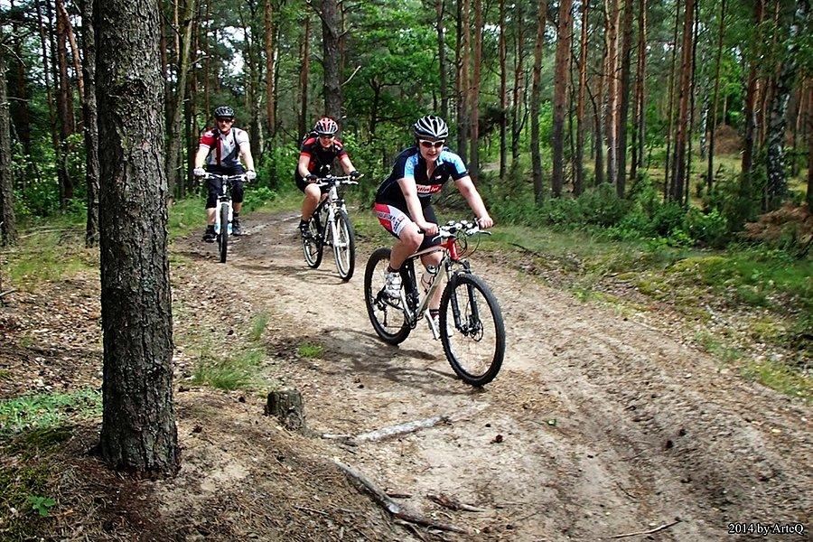 Chwilę wcześniej przeleciałam przez rower. zachamowałam, wyskoczylam jak z procy, przeskoczyłam nad rowerem i wylądowałam na 2 nogach w piasku na skarpie. Mistrzostwo w moim wykoaniu :D