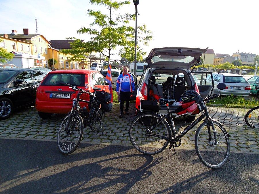 Już po rozpakowaniu na parkingu w Eberswalde
