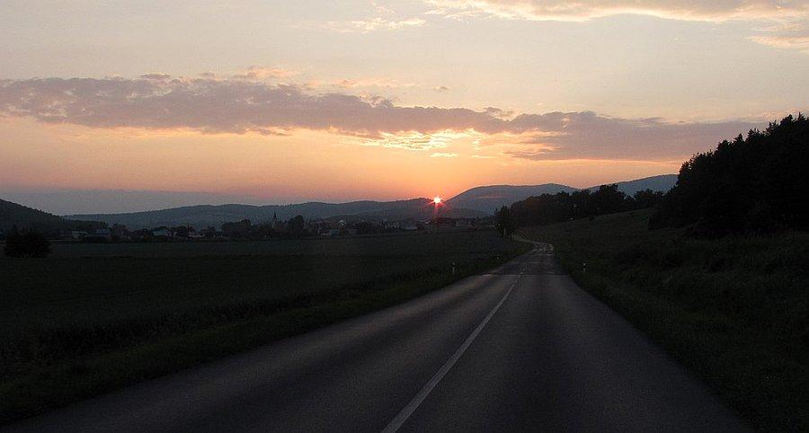 Końcówka słońca nad Odnavską vrchovnią