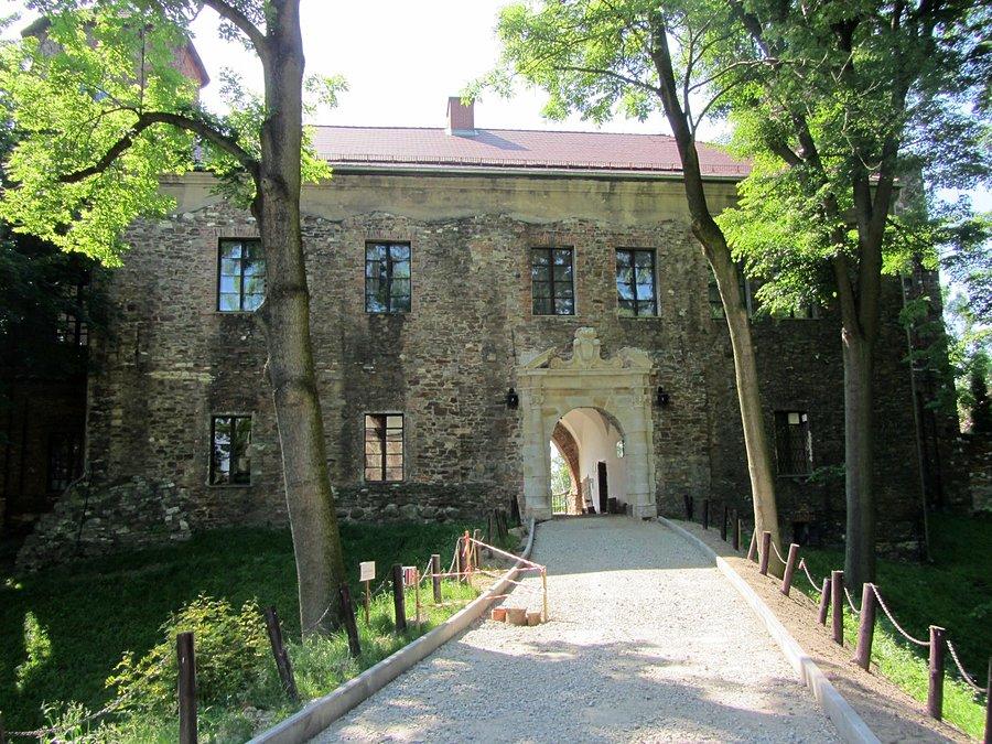 Wejście na zamek w Toszku