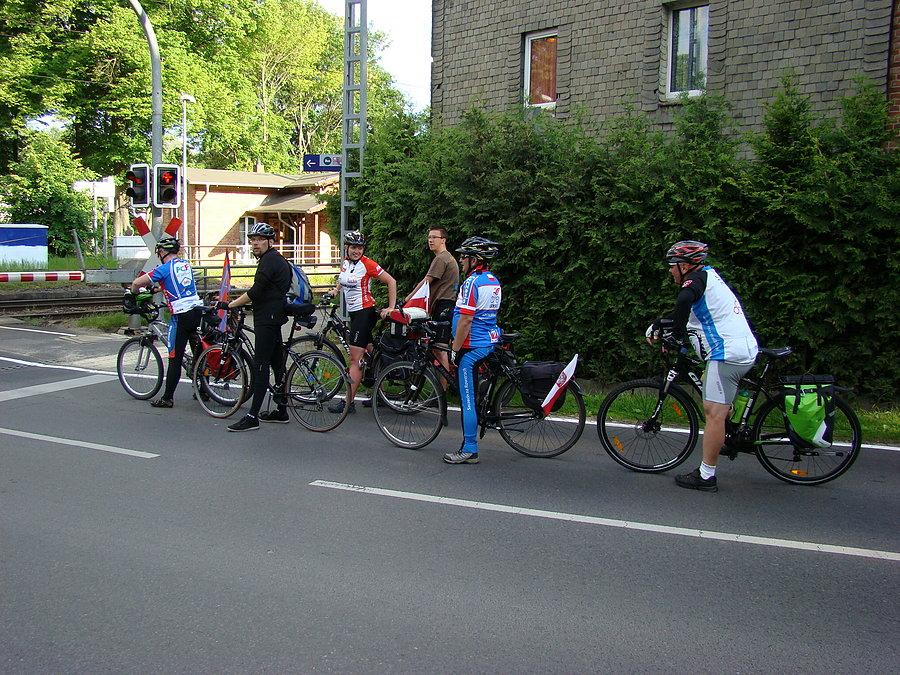 Sternfahrt 2014 Powrót - przerwa przed przejazdem kolejowym