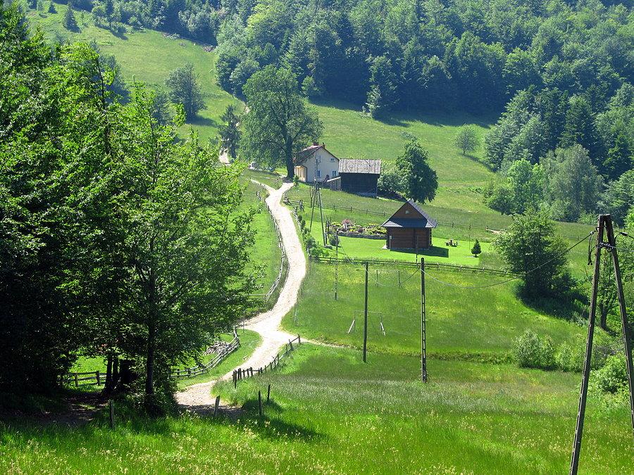 Na pieszym szlaku do przełęczy Przysłop 832 mnpm