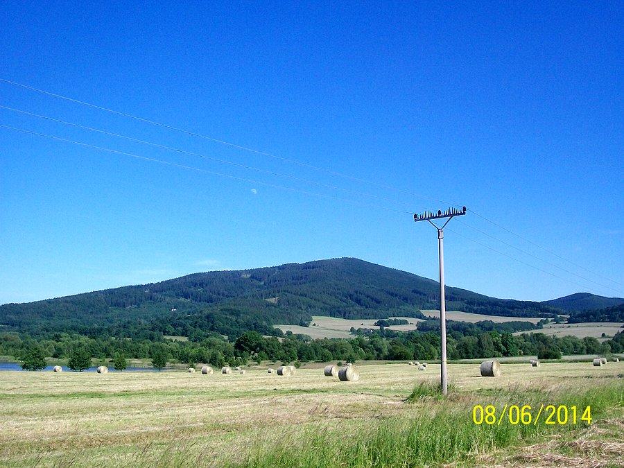 Biskupia kopa widok od strony Zlatych Hor