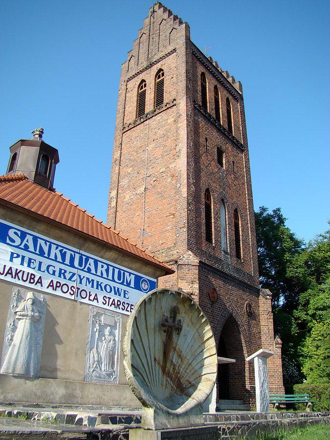 Kościół w Jakubowie - miejsce kultu św. Jakuba i początek szlaku pielgrzymkowego z Polski do Santiago de Compostela w Hiszpanii