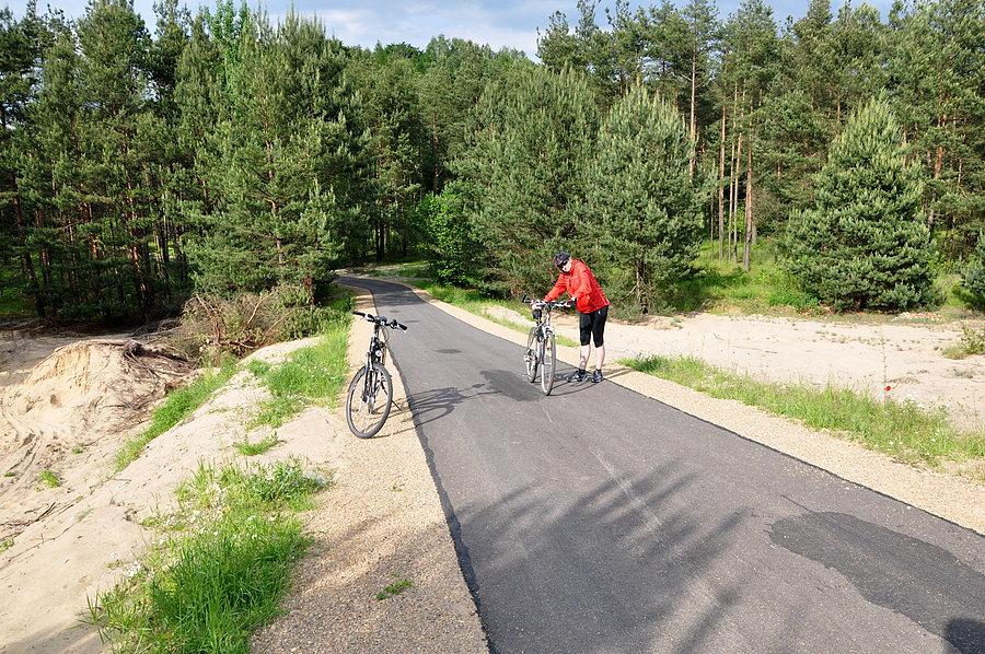 Fragment nowej ścieżki rowerowej