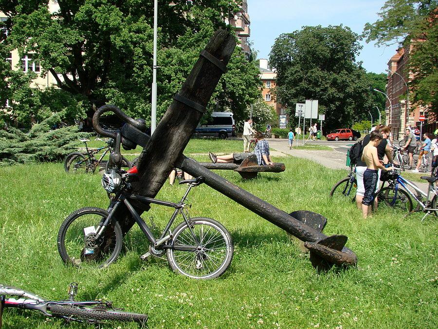 Święto Cykliczne 2014 Szczecin - szczecińskie akcenty kotwica i rower
