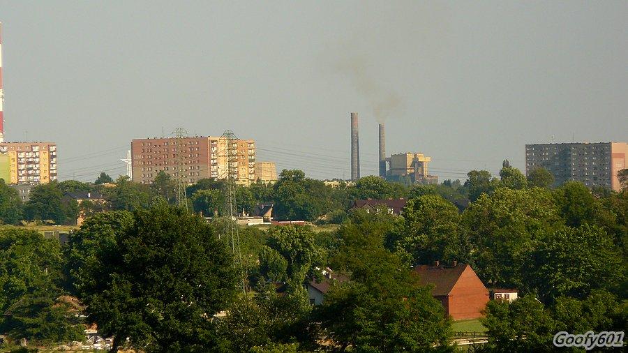 EC Zabrze z wiaduktu w Czekanowie. Tylko komina brak