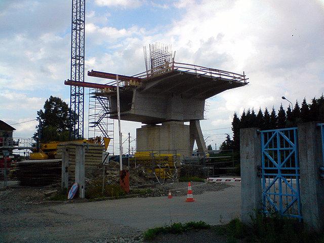 Budowa estakady tramwajowo-rowerowej