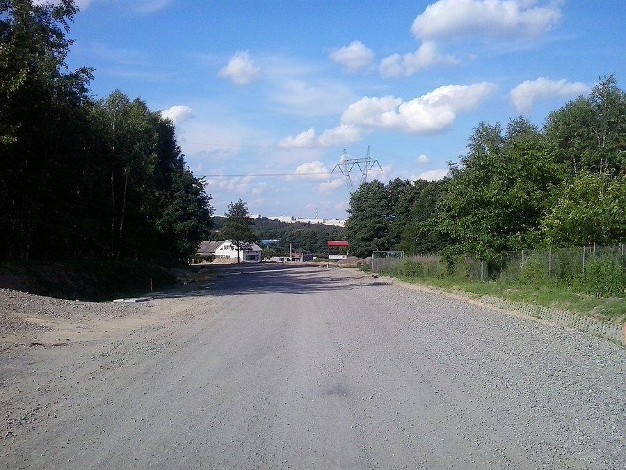Widok na Jastrzębie z remontowanej ulicy Chlebowej