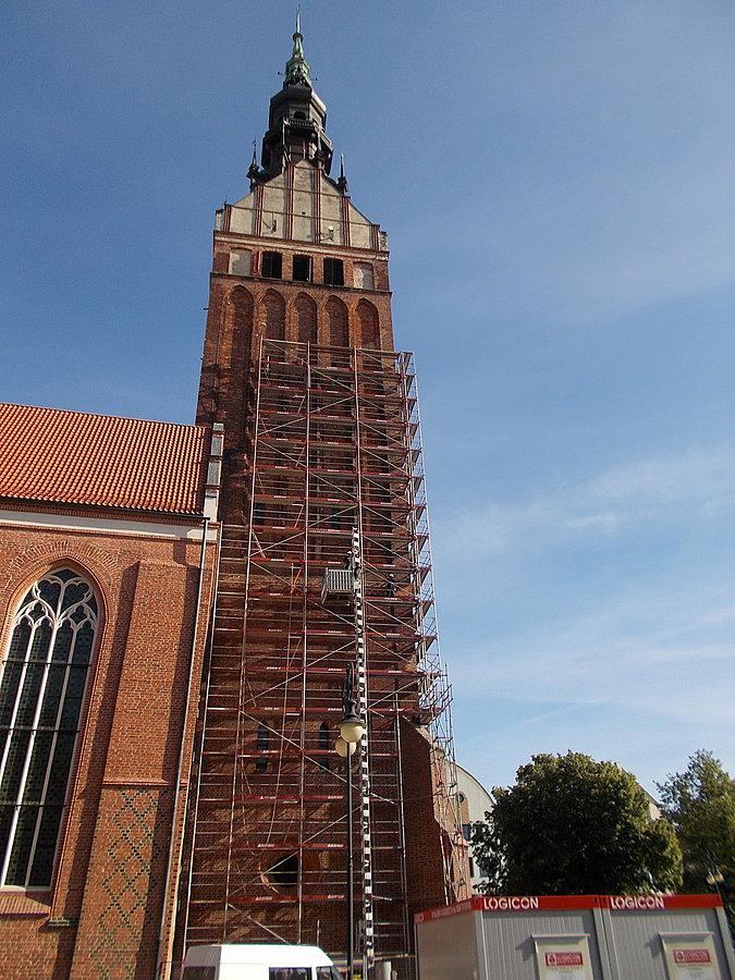 Elbląg - remont wieży katedry Świętego Mikołaja