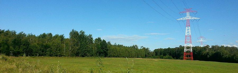 Linia 400kV idąca w kierunku Litwy