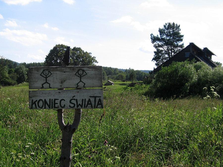 Koniec Świata przy schronisku studenckim Chata w Łupokowie