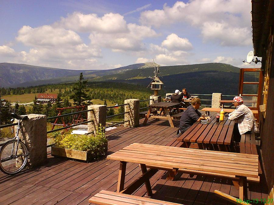 Monocykl i panorama ze schroniska Odrodzenie