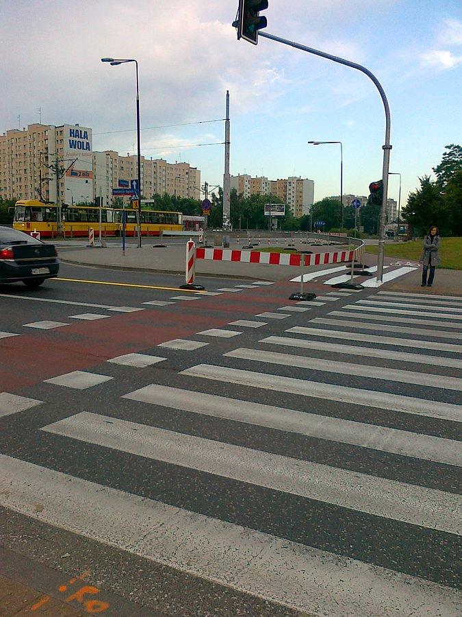 Budowa nowej linii tramwajowej , ulica Górczewska też zwężona