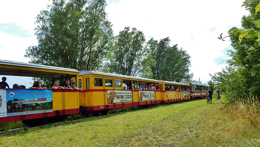 Koniec plażowania, wracamy do domu. Wąskotorówka w Mikoszewie