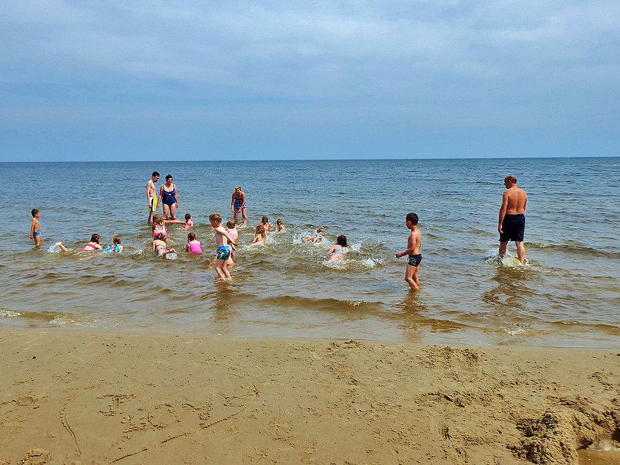 Wycieczka nad morze. Plaża w Mikoszewie