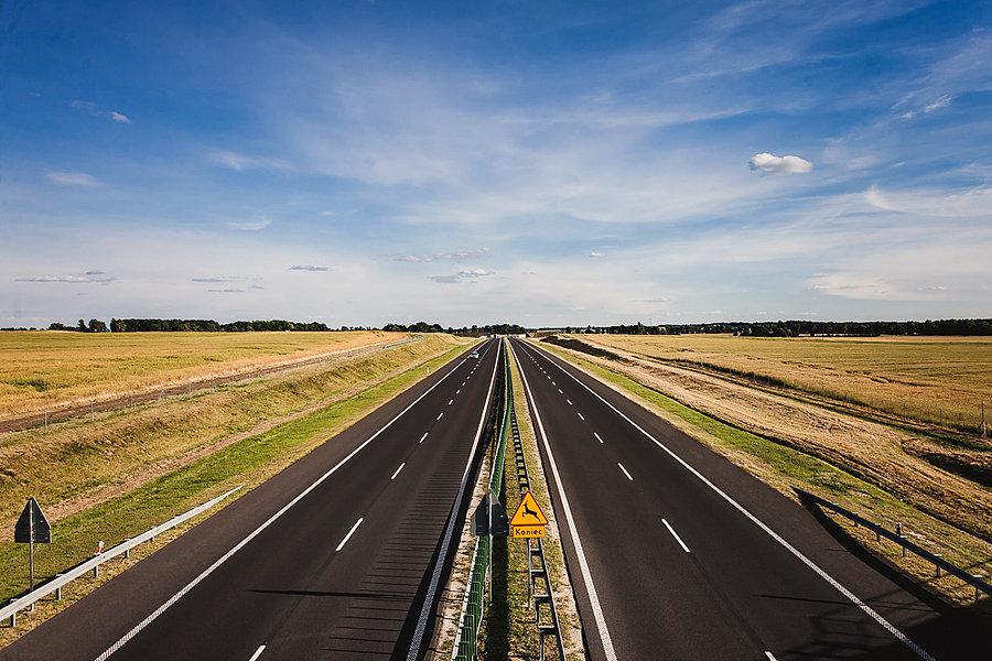 Autostrada A1 z mostu w Kopytkowie