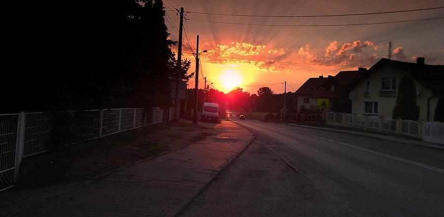 Zachód słońca w Zawadzie