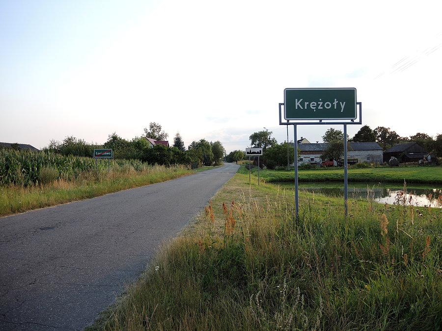 Wieś Krężoły w kierunku na Połajewo
