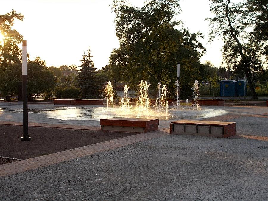 Wstępny rozruch nowej fontanny