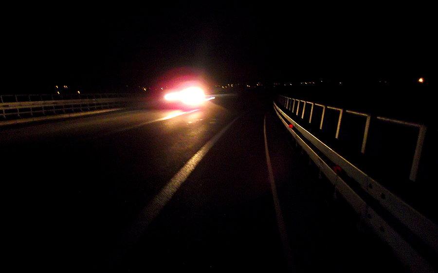 Nocne klimaty, most nad Odrą w Chałupkach