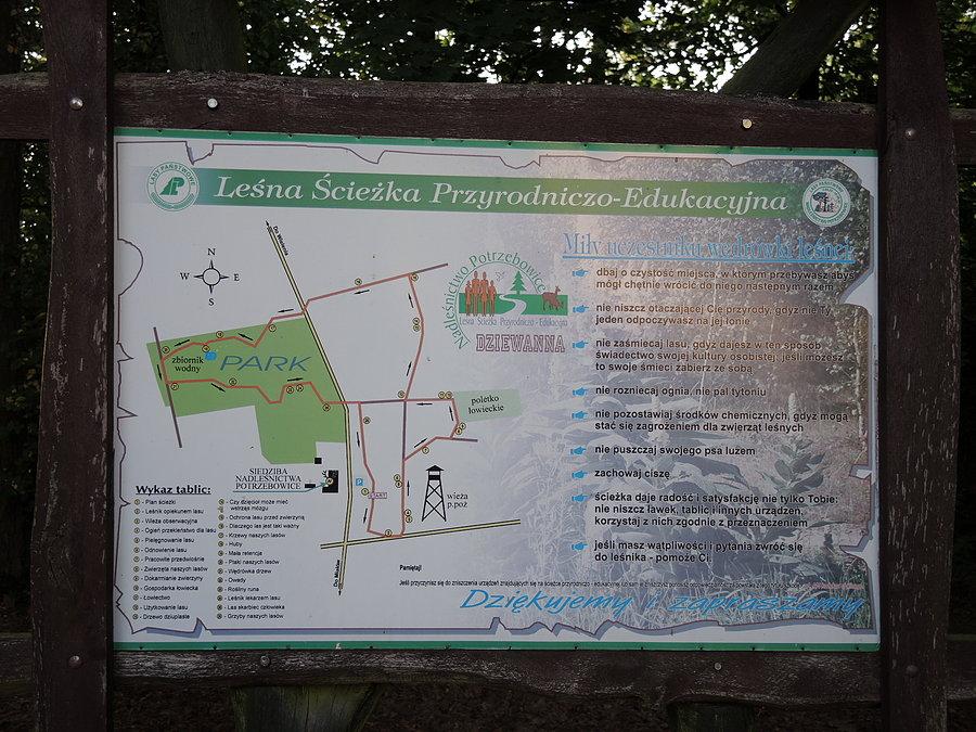Ścieżka przyrodnicza "Dziewanna" tablica informacyjna