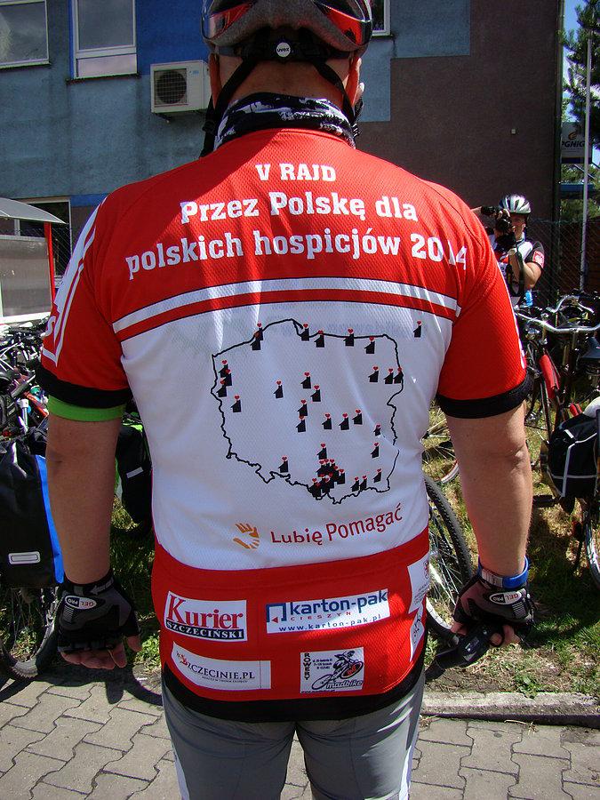 Przez Polskę dla Polskich Hospicjów - tegoroczna koszulka uczestników rajdu