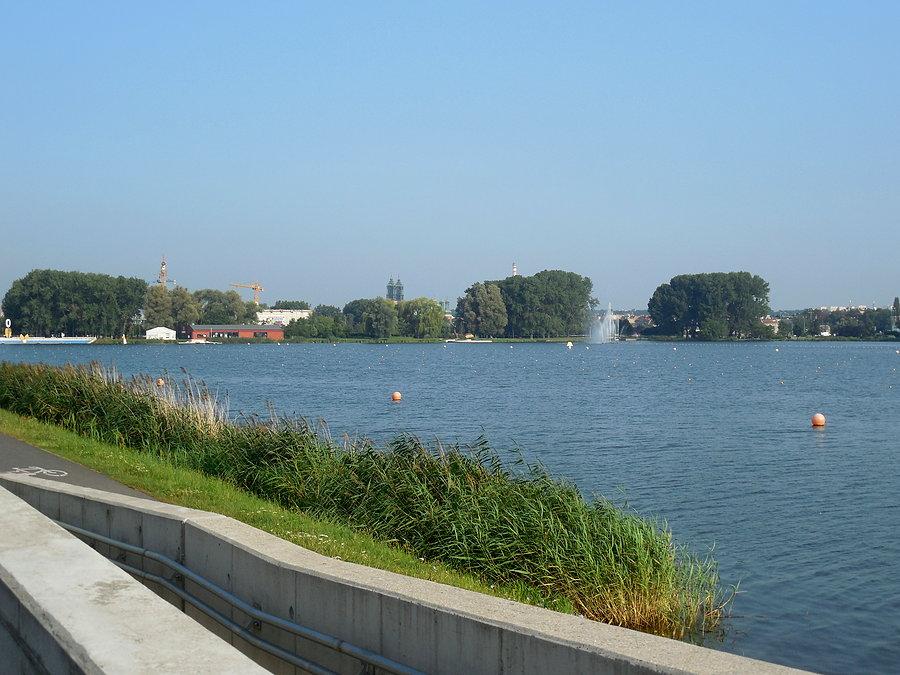 Nad Maltą - z wieżami katedry w tle