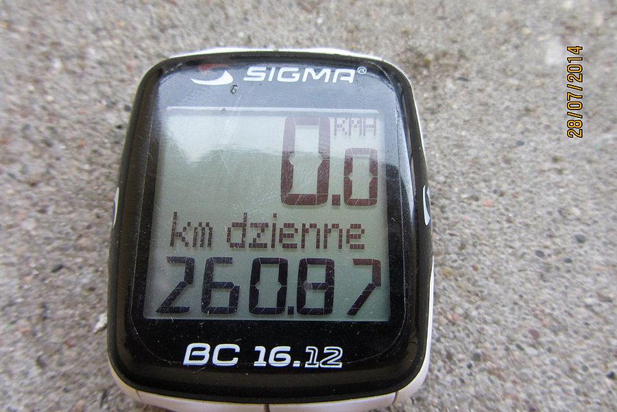 Zadjęcie licznika - dystans wycieczki