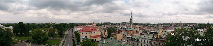 Zamość, widoczek z wieży kościelnej