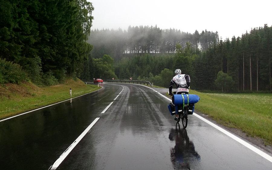 To już w Austrii. Deszczowych jazd na wyprawie mieliśmy kilka
