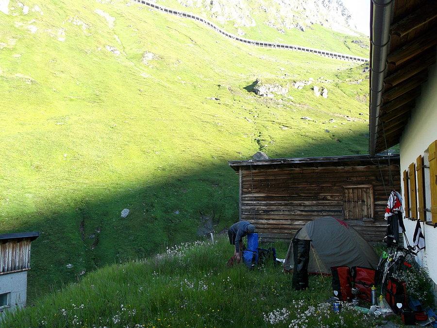 Pierwszy w życiu nasz nocleg na wysokości 2100 m.n.p.m