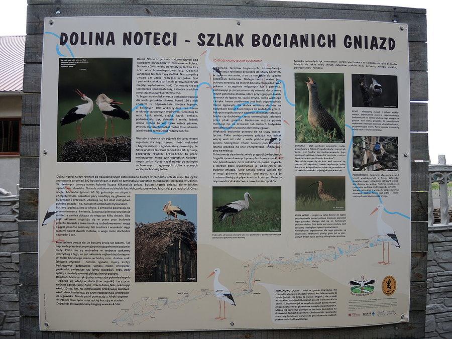 SZLAK BOCIANICH GNIAZD - tablica informacyjna