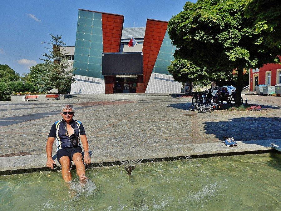 Miejsce docelowe wycieczki. Kwidzyn. Fontanna przy zamku