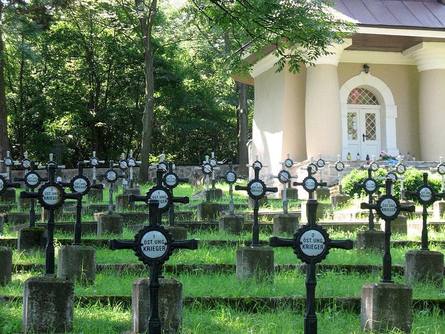 Żołnierski cmentarz z 1 wojny, kwatery Legionów Polskich