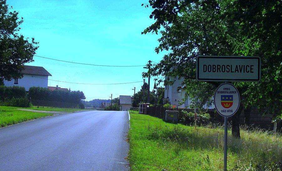 Dobroslavice. Podjeżdżałem tu od strony Hajka,