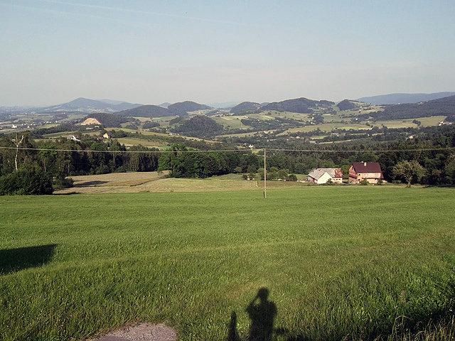 Standardowy widoczek na Beskid Wyspowy z przeł. Wielkie Drogi