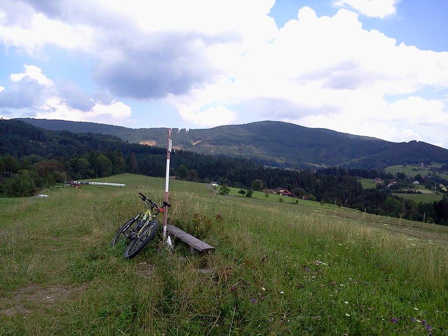 Na przełęczy pod Praszywą, widok na Czantorię