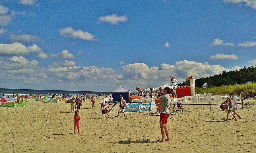 Plaża w Jantarze. Miejsce docelowe, dzisiejszej wycieczki,