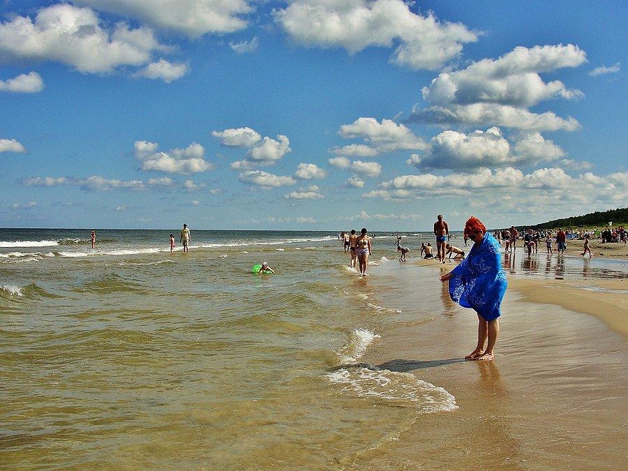 Plaża w Jantarze. Miejsce docelowe, dzisiejszej wycieczki,