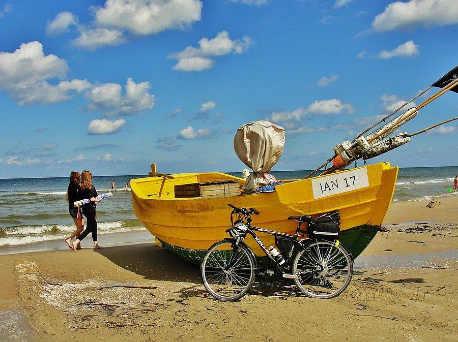 Plaża w Jantarze. Miejsce docelowe, dzisiejszej wycieczki,
