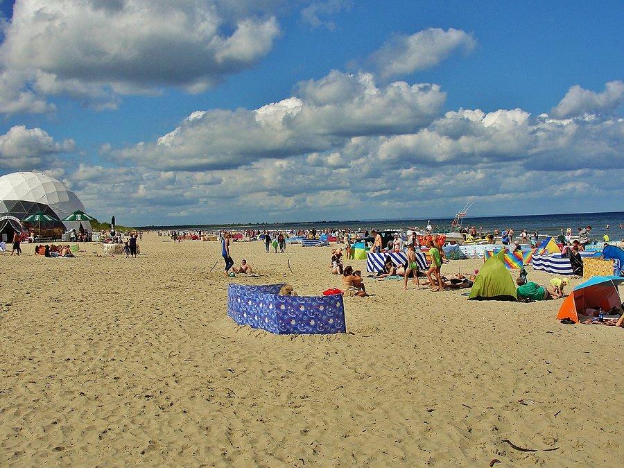 Plaża w Jantarze. Miejsce docelowe, dzisiejszej wycieczki,