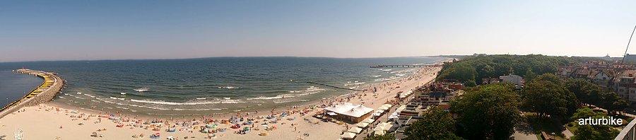 Panorama z latarni w Kołobrzegu
