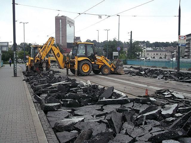 Remont torowiska, ul. Na Zjeździe