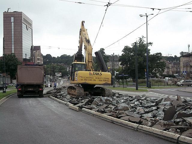 Remont torowiska, ul. Na Zjeździe