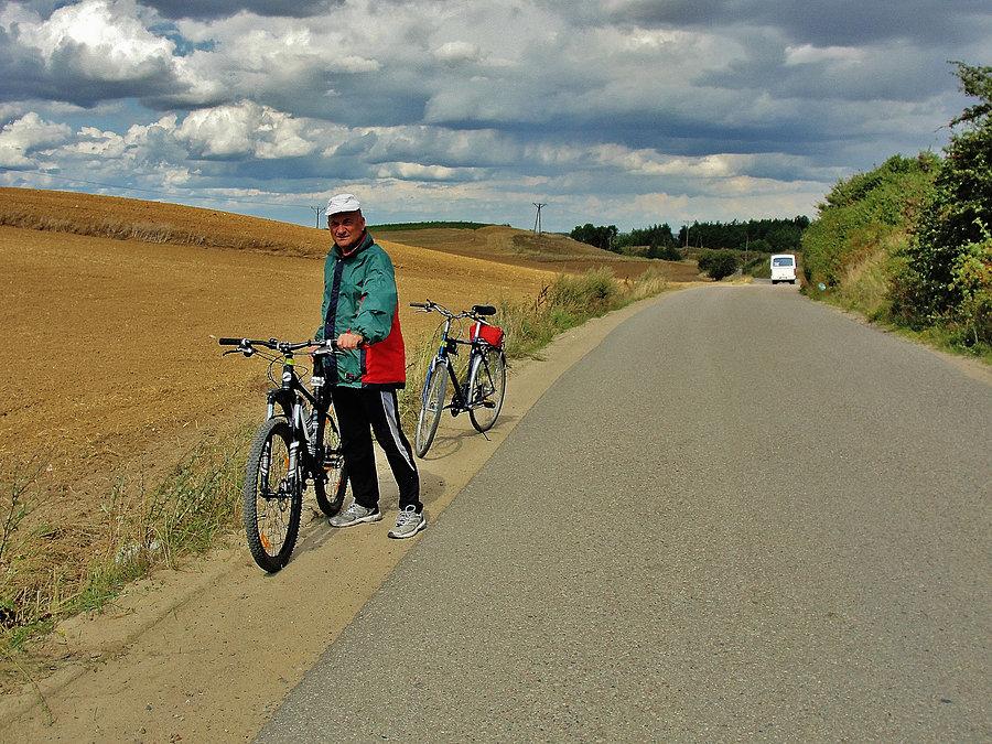 Na trasie wycieczki. Spotkałem Andrzeja, dalej pojechaliśmy razem
