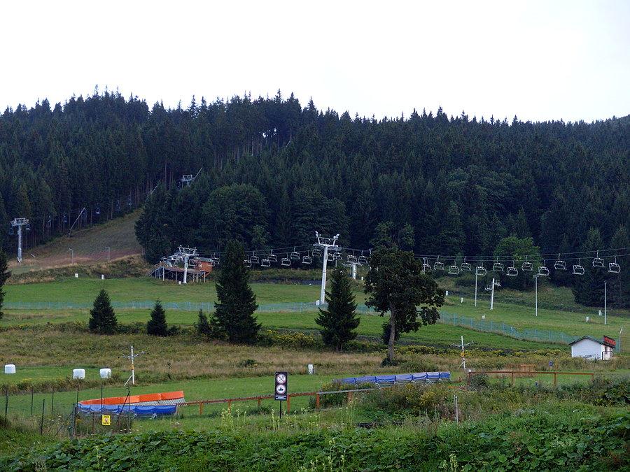 Czarna góra, ale my dalej jednak na rowerach nie wyciągiem