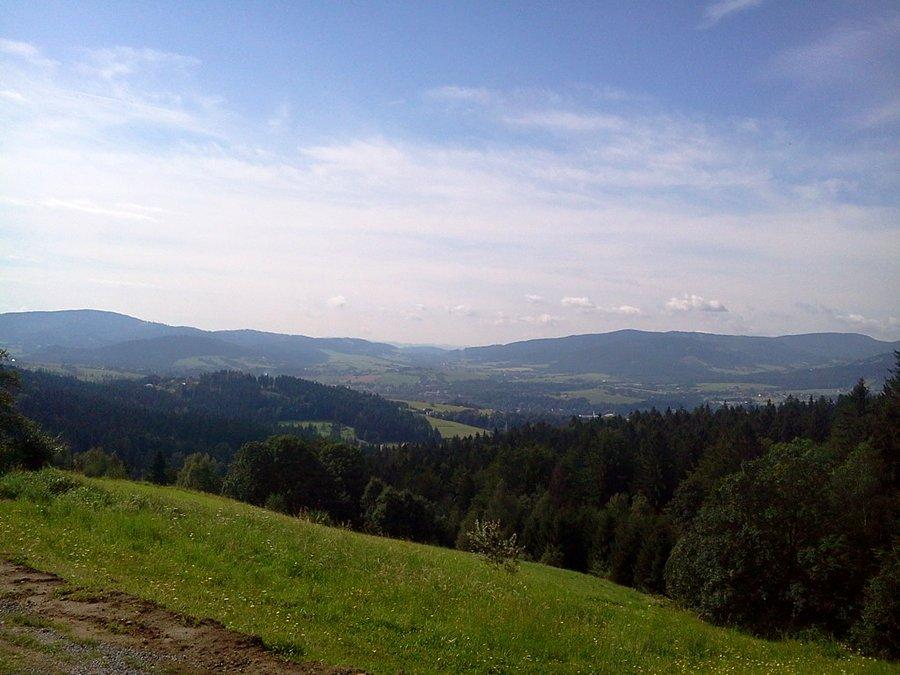Widok na Dolinę Olzy i Przełęcz Jabłonkowską
