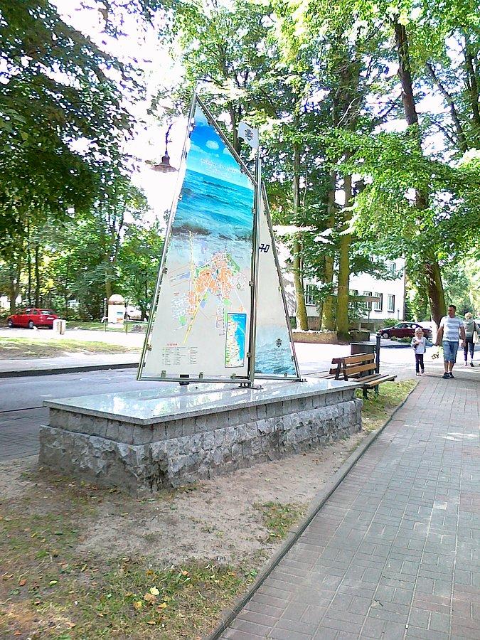 Plan miasta w kształcie łodzi żaglowej