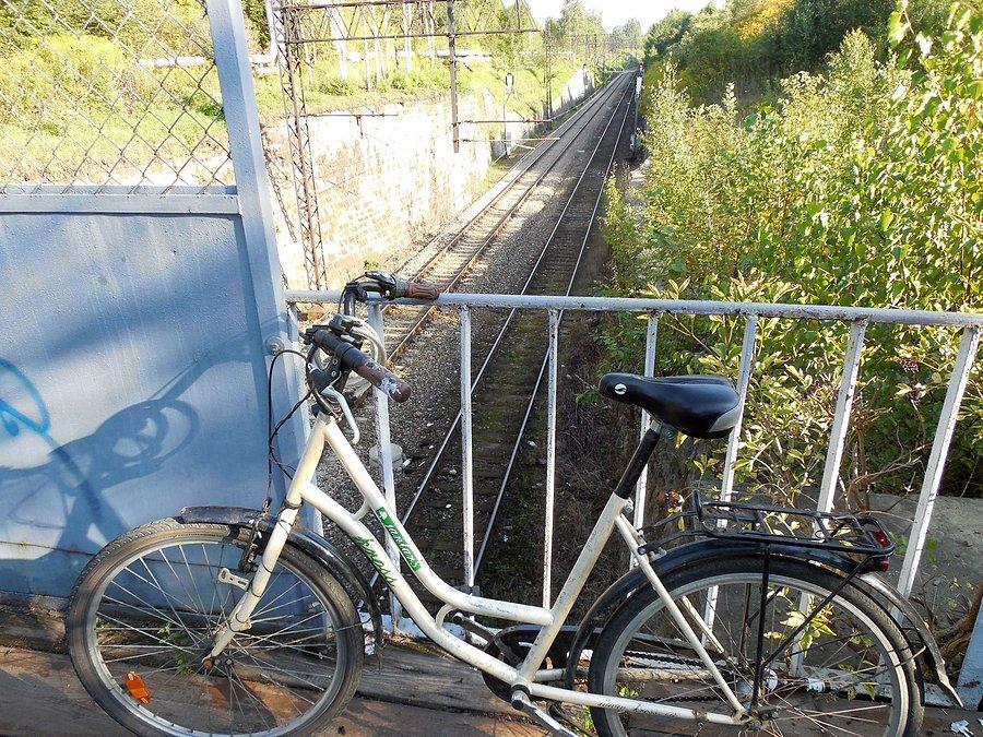 Znowu na tym samym mostku nad linią nr 131 co 29 października ubiegłego roku. Status quo - tor nr 1 tylko bardziej zaniedbany